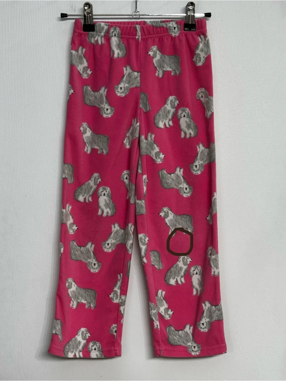 Carter's Hot Pink Dog Print Fleece Pajama Bottoms